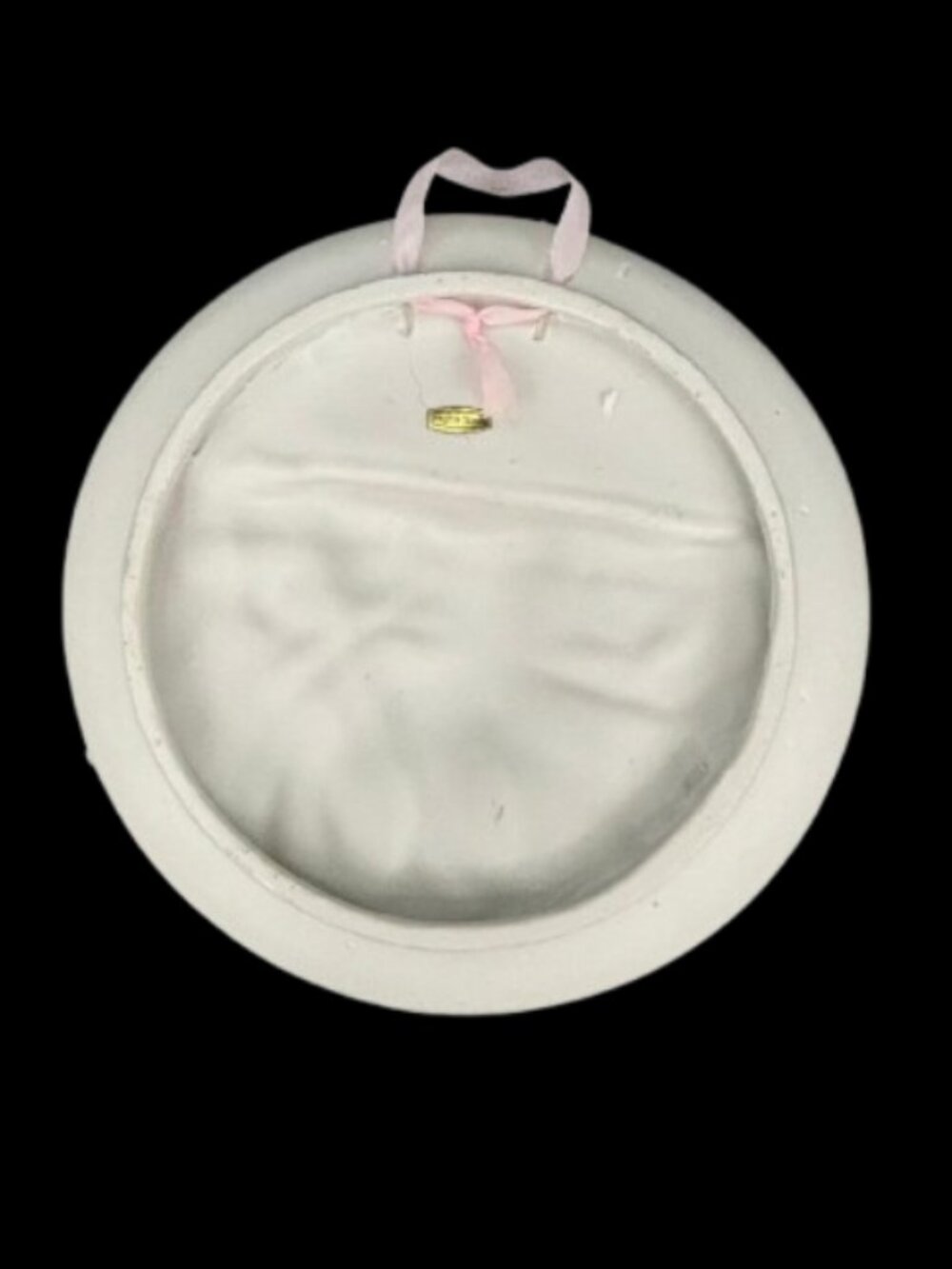 Vintage 1950's Japan Hand Painted Porcelain Bisque Baby Boy Wall Hanging 7" - Picture 4 of 4